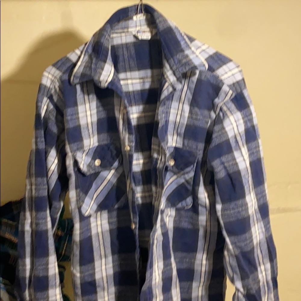 Blue warm flannel